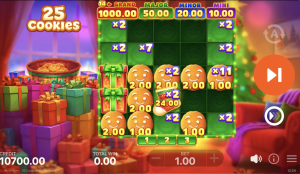 A screenshot showing the action during the "Super Bonus Game" in 25 Cookies Hit the Bonus